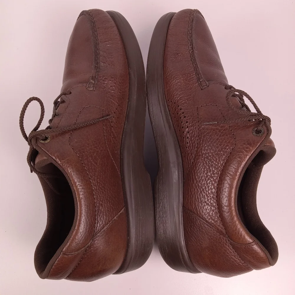 SAS Mens 'Bout Time Lace Up Orthopedic Walking Loafers Mulch Brown Size 11